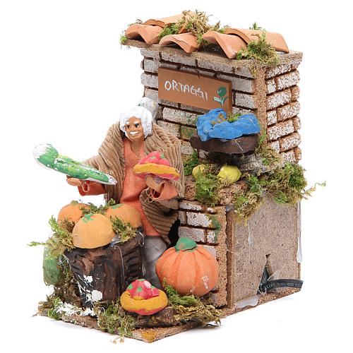 Vegetables stall measuring 10cm, animated nativity figurine 2