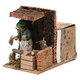 Santons animés crèche de Noël: Bucheron 7 cm mouvement crèche