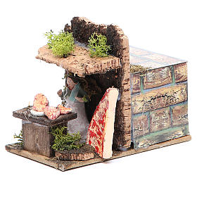 Santons animés crèche de Noël: Boucher 4 cm crèche animée