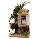 Woman with hens measuring 7cm, animated nativity figurine s1
