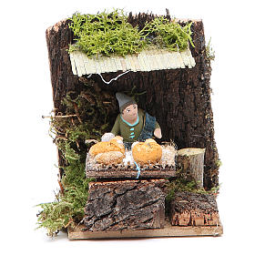 Santons animés crèche de Noël: Boulanger 4 cm crèche animée