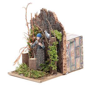 Santons animés crèche de Noël: Chasseur mouvement 7 cm pour crèche
