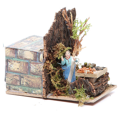 Olive seller measuring 4cm, animated nativity figurine 3