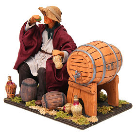 Presepe Napoletano: Beone doppio movimento 24 cm presepe napoletano