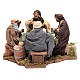 Animated Neapolitan Nativity figurines 4 card players 24cm s1