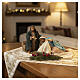 Animated Neapolitan Nativity figurine Holy family lying down 24cm s2