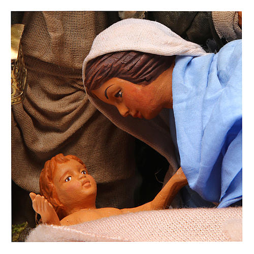 Nacimiento con Virgen acostada 24 cm movimiento Belén Napolitano 2