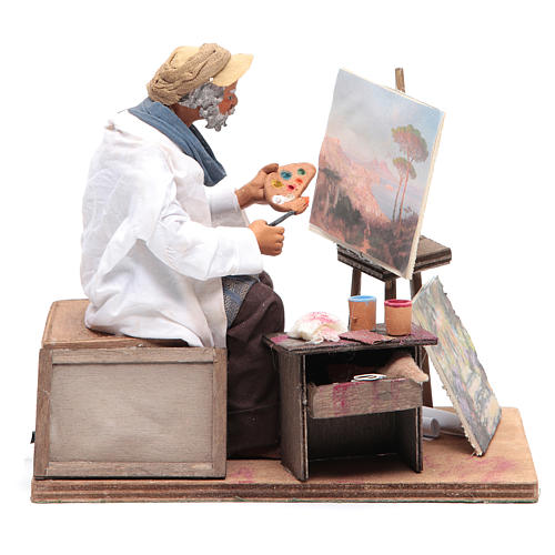 Animated Neapolitan Nativity figurine painter 24cm 1