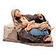 Animated Neapolitan Nativity figurine Mother sitting with child 30cm s3