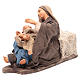 Animated Neapolitan Nativity figurine Mother sitting with child 30cm s4