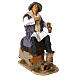 Animated Neapolitan Nativity figurine Drunkard on cask 30cm s4