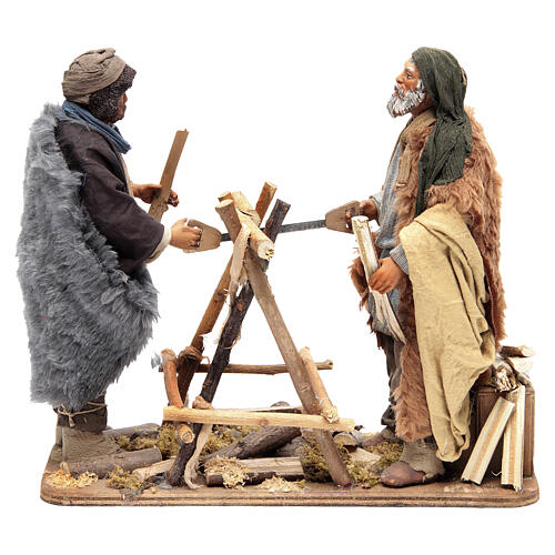 Holzfäller 24cm 2 beweglichen Krippenfiguren 4