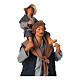 Animated Neapolitan Nativity figurine Man with child on shoulders 24cm s2
