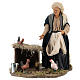 Animated Neapolitan Nativity figurine Woman feeding hens 30cm s1