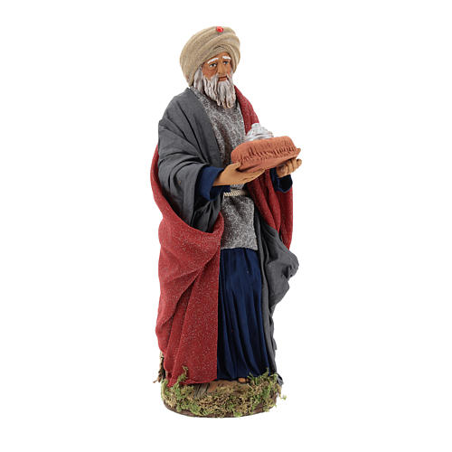 Animated Neapolitan Nativity figurine White Wise King 30cm 1