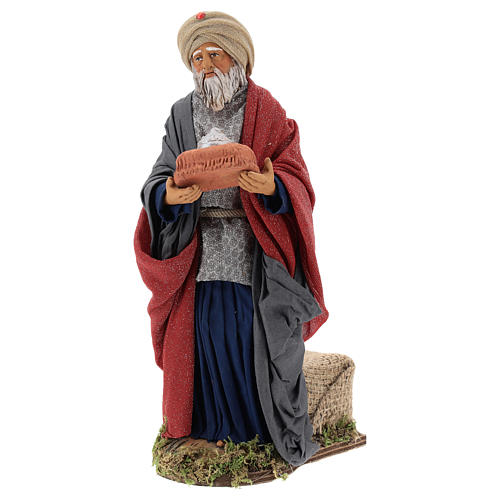Animated Neapolitan Nativity figurine White Wise King 30cm 3