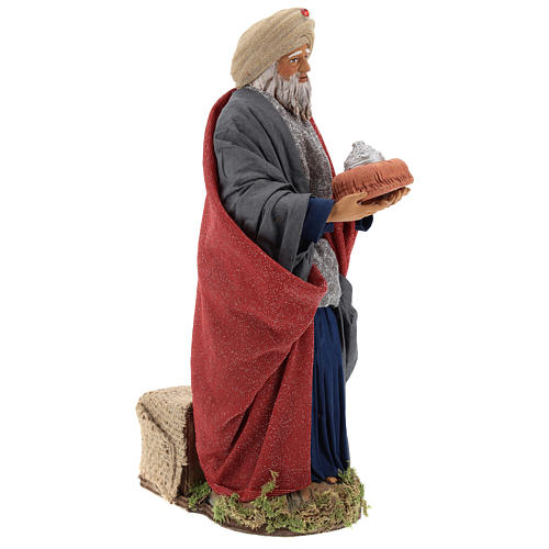 Animated Neapolitan Nativity figurine White Wise King 30cm 4