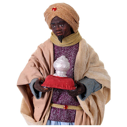 Schwarzer König 30cm bewegliche Krippenfigur 2