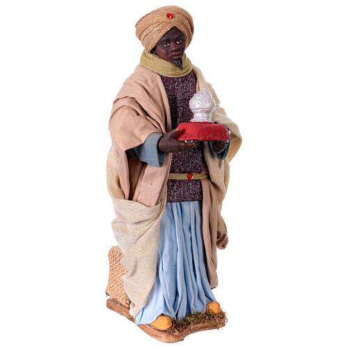 Schwarzer König 30cm bewegliche Krippenfigur 3