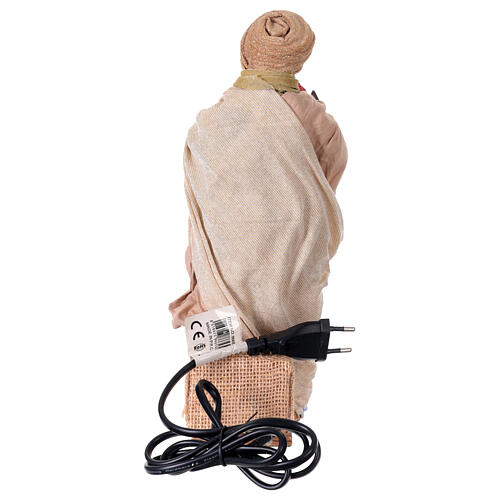 Rei Mago mouro em movimento para presépio napolitano figuras altura média 30 cm 6