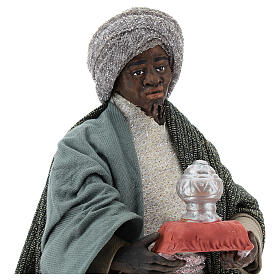 Animated Neapolitan Nativity figurine Black Wise King 30cm