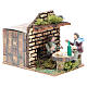 Setting with two shepherds measuring 7cm, animated nativity figurine s3