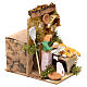 Man selling bread measuring 10cm, animated nativity figurine s3
