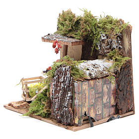 Santons animés crèche de Noël: Berger avec fruits 7 cm mouvement crèche