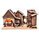 Aldeia com cabana Presépio de Natal Natividade com movimento figuras de altura média 12 cm 30x60x35 cm s1