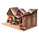 Aldeia com cabana Presépio de Natal Natividade com movimento figuras de altura média 12 cm 30x60x35 cm s2