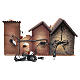 Aldeia com cabana Presépio de Natal Natividade com movimento figuras de altura média 12 cm 30x60x35 cm s4