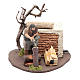 Nativity scene woodcutter 10 cm PVC  with movement s1