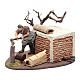 Nativity scene woodcutter 10 cm PVC  with movement s2