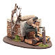 Nativity scene woodcutter 10 cm PVC  with movement s3