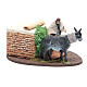 Man with moving donkey for nativity scene PVC 10 cm s3