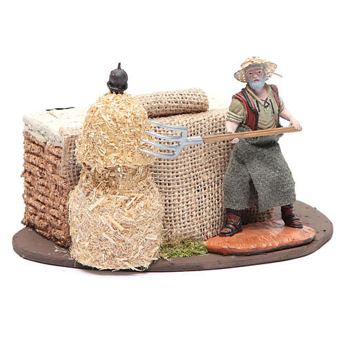 Bauer 10cm bewegliche Krippenfigur 3