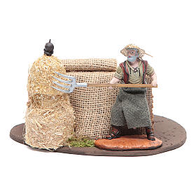 Movimento presepe: Contadino per presepe da 10 cm con movimento in pvc