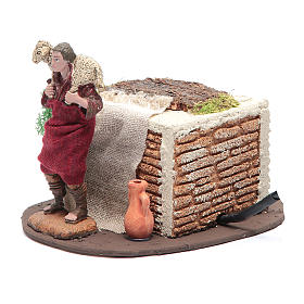 Santons animés crèche de Noël: Bon pasteur en pvc crèche 10 cm animation