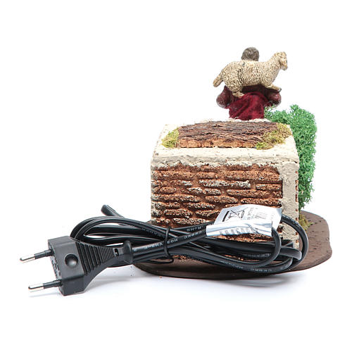 Buon pastore in pvc presepe 10 cm movimento 4