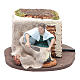 Lavandaia presepe da 10 cm con movimento in pvc s1