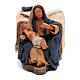 Mama głaszcząca dziecko siedząca 12 cm  z mechanizmem ruchu szopka z Neapolu s1