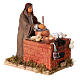 Woman cooking for Neapolitan Nativity scene 12 cm, moving statue s2