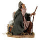 Moving man taking off his hat 12 cm Neapolitan nativity scene s3
