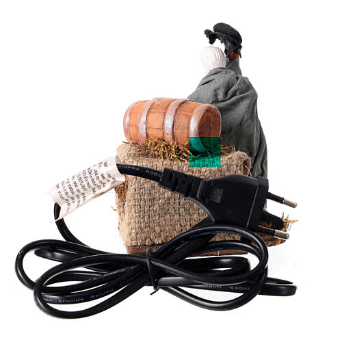 Uomo toglie il cappello 12 cm con movimento presepe napoletano 4