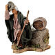 Moving man taking off his hat 12 cm Neapolitan nativity scene s1