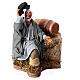 Moving man taking off his hat 12 cm Neapolitan nativity scene s1