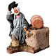 Moving man taking off his hat 12 cm Neapolitan nativity scene s2