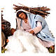 Moving sitting holy family Neapolitan nativity scene 12 cm s2