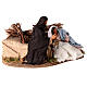 Moving sitting holy family Neapolitan nativity scene 12 cm s4