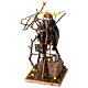 Moving man with ladder leaning on tree 12 cm Neapolitan nativity scene s1